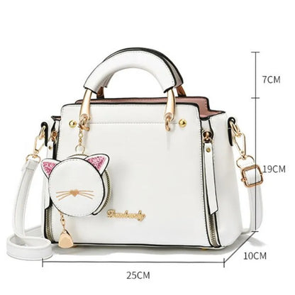 Women's Versatile Liberal Cat Handbag