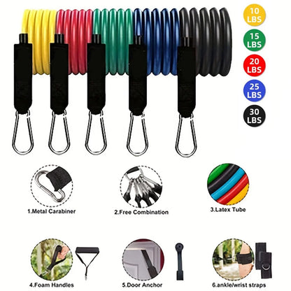 11-Piece Resistance Band Set