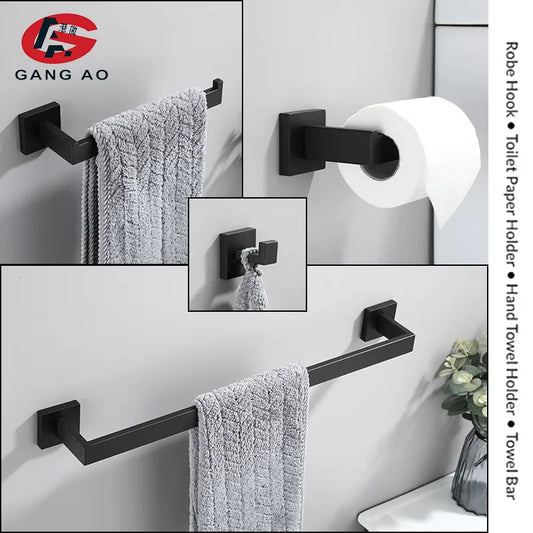 Bathroom Hardware Set Accessories Matt Black