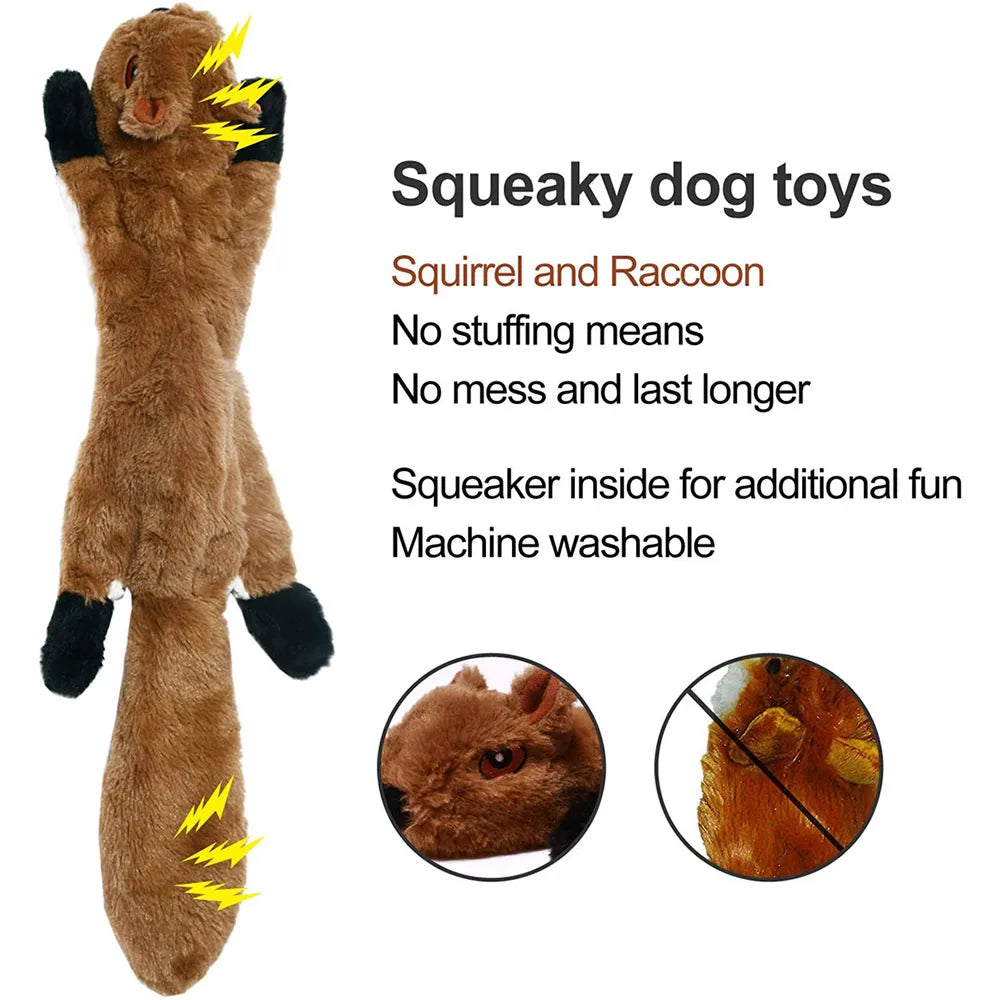 Manhan Funny No Stuffing Dog Toy with Squeakers