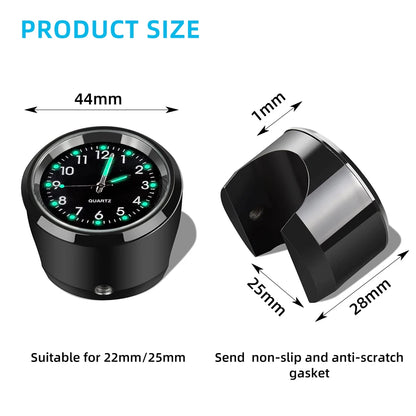7/8" Motorcycle Clock