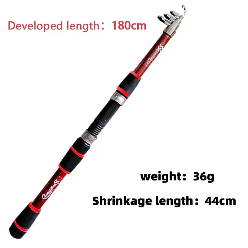 SavageBiz - Telescopic Fishing Rod And with kit