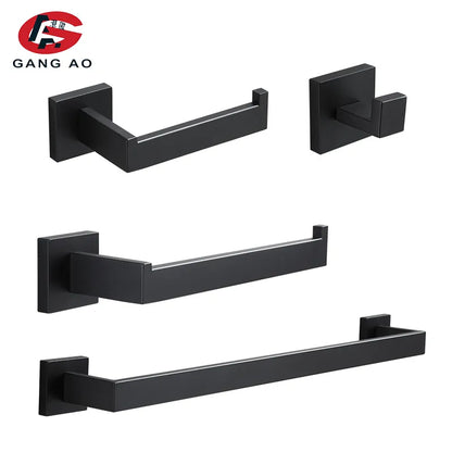 Bathroom Hardware Set Accessories Matt Black