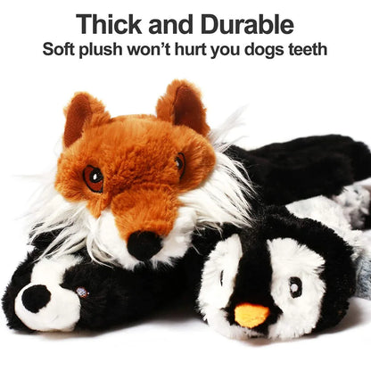 Manhan Funny No Stuffing Dog Toy with Squeakers