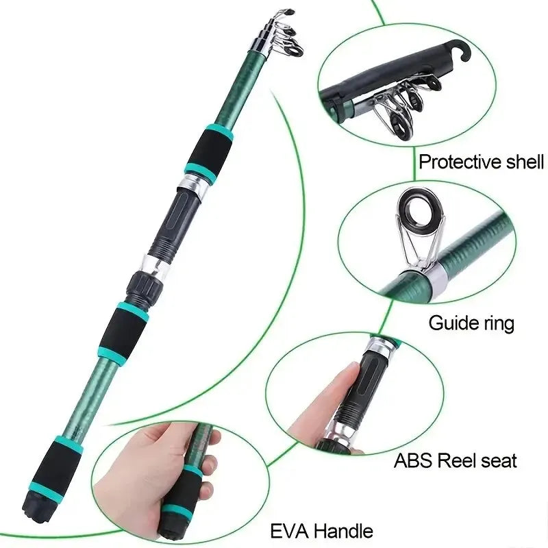 SavageBiz - Telescopic Fishing Rod And with kit