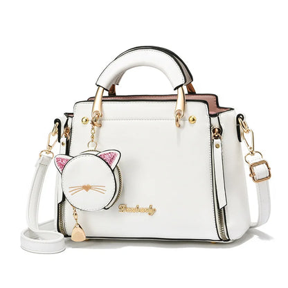 Women's Versatile Liberal Cat Handbag