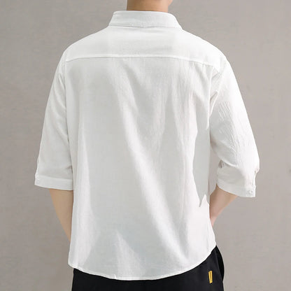 Men's Stand Collar Shirt – Mid-Length Sleeves