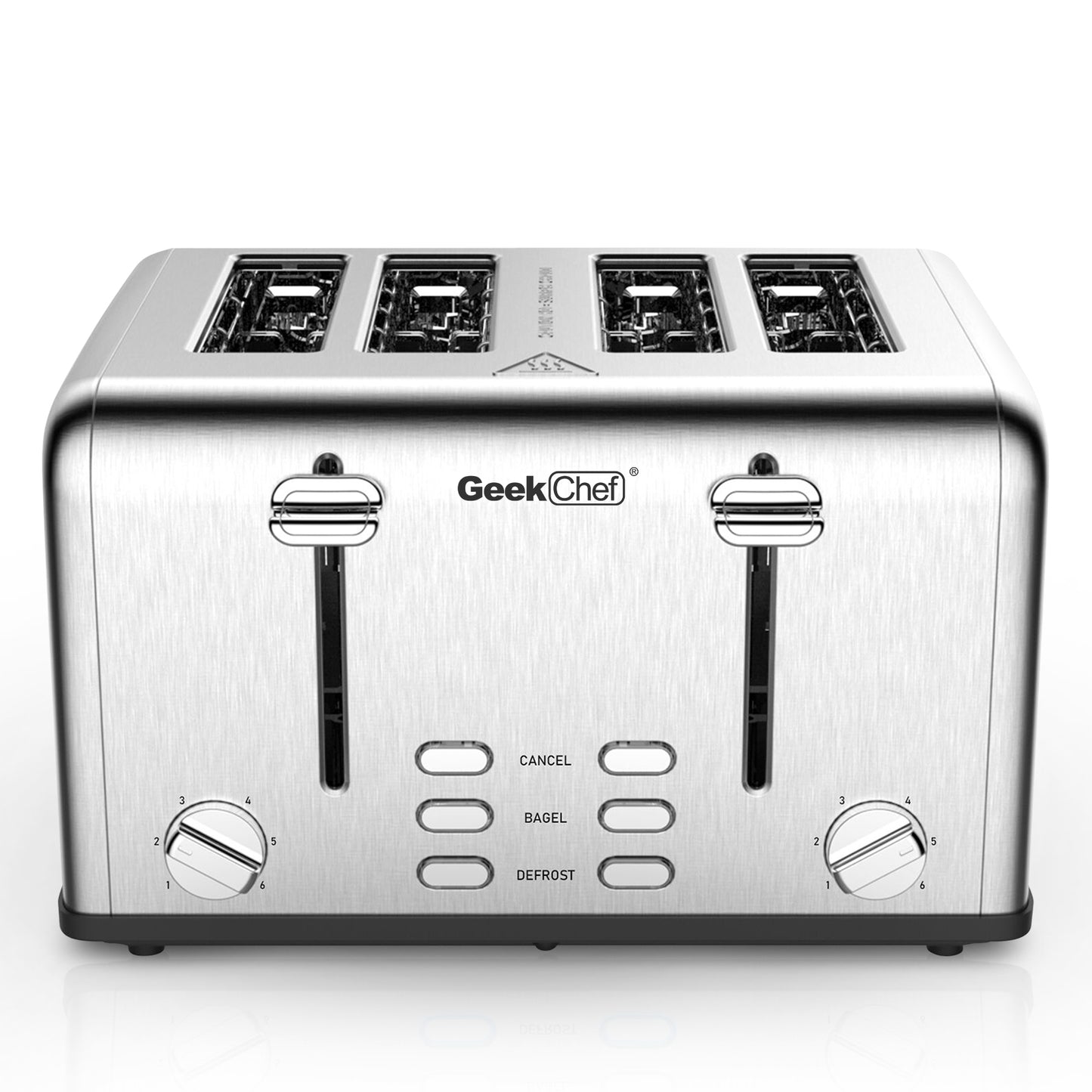 The Geek Chef Stainless Steel Extra-Wide Slot Toaster