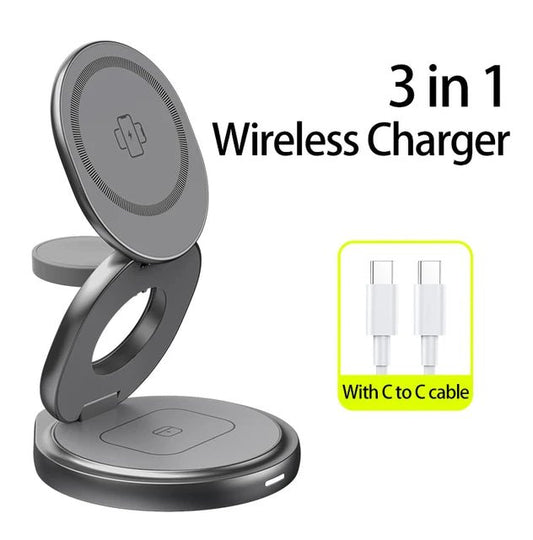 3 In 1 Metal Wireless Charger - SavageBiz