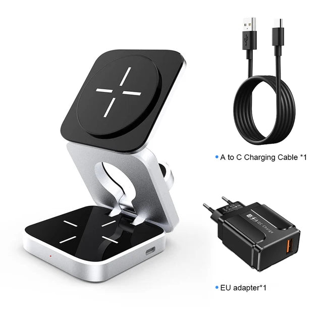 3 in 1 Wireless Charging Station - SavageBiz