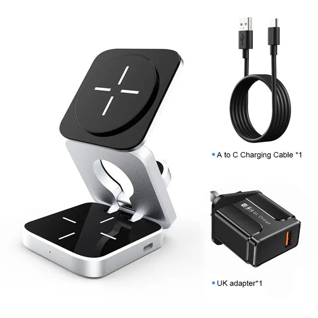 3 in 1 Wireless Charging Station - SavageBiz