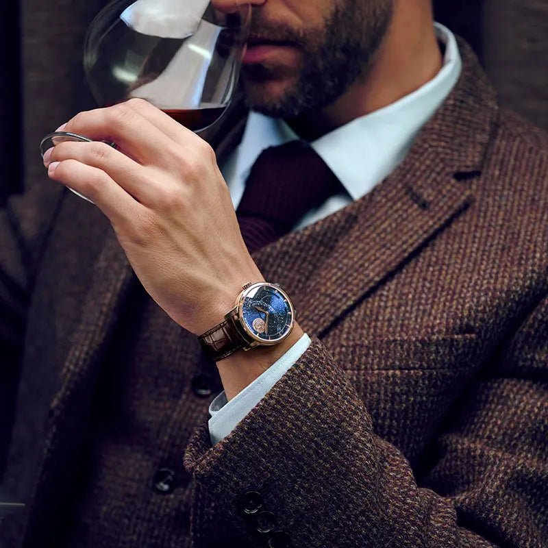 AGELOCER Designer Moon Phase Luxury Watch - SavageBiz