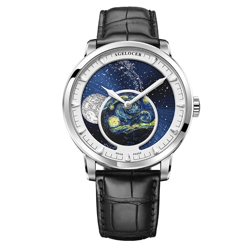 AGELOCER Designer Moon Phase Luxury Watch - SavageBiz