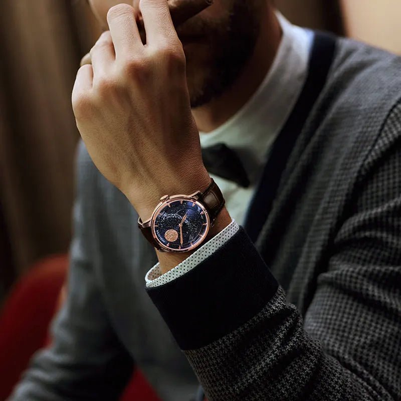 AGELOCER Designer Moon Phase Luxury Watch - SavageBiz