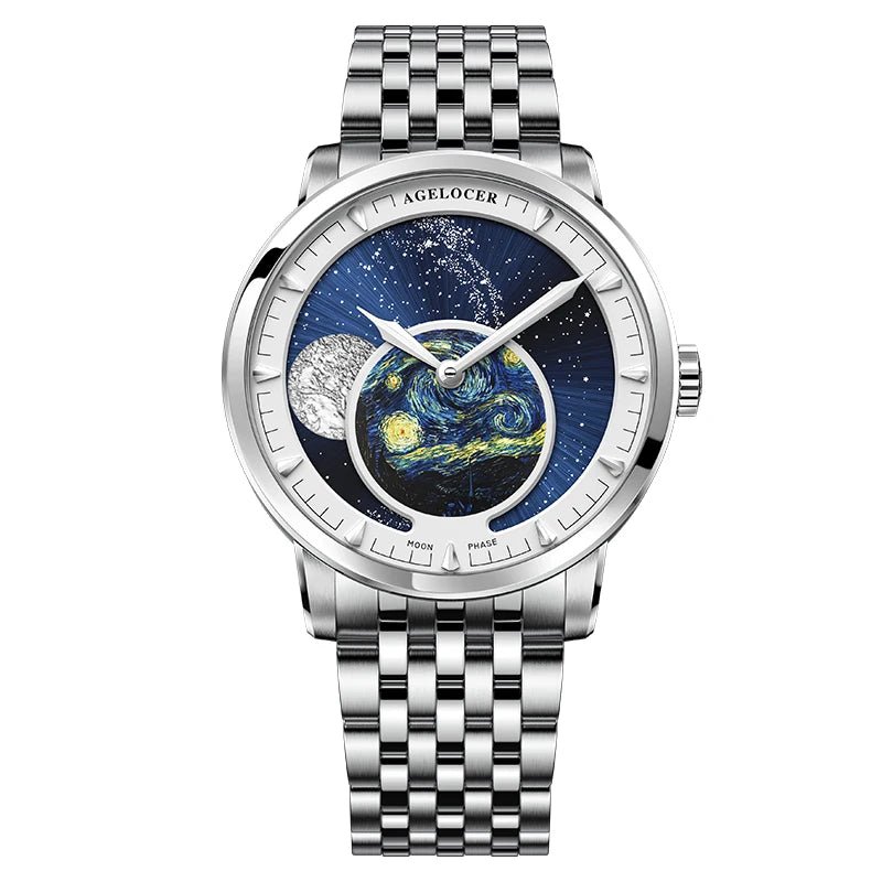 AGELOCER Designer Moon Phase Luxury Watch - SavageBiz