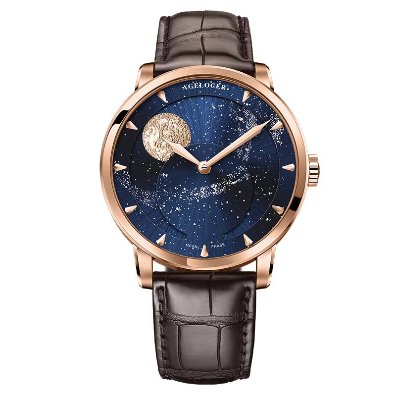 AGELOCER Designer Moon Phase Luxury Watch - SavageBiz
