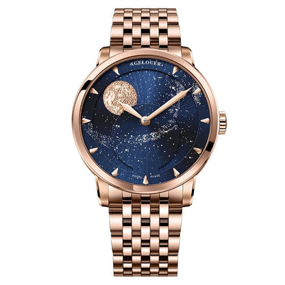 AGELOCER Designer Moon Phase Luxury Watch - SavageBiz