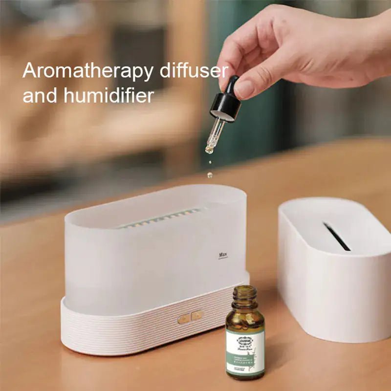 Aroma Diffuser Air Humidifier Ultrasonic Essential Oil Flame Lamp - SavageBiz