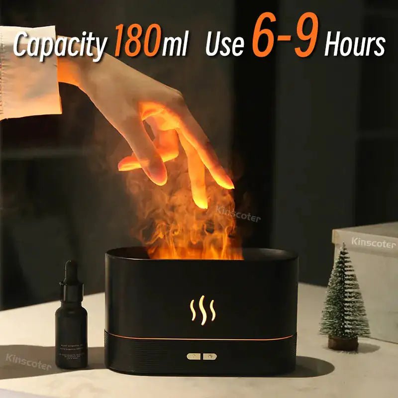 Aroma Diffuser Air Humidifier Ultrasonic Essential Oil Flame Lamp - SavageBiz