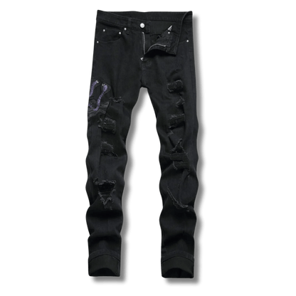 Black Python Jeans - SavageBiz