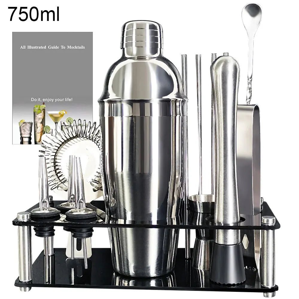 Boston Cocktail Shaker Bar Tools Mixer Set - SavageBiz
