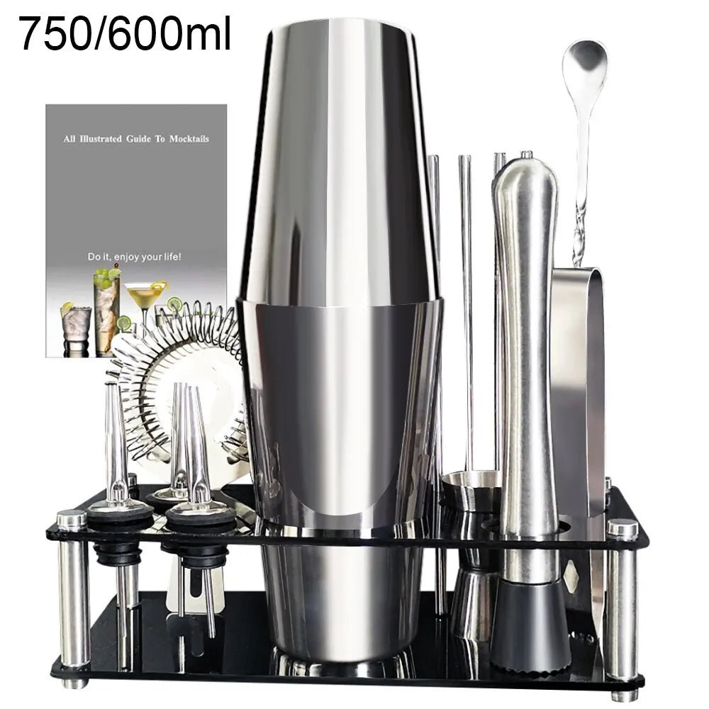 Boston Cocktail Shaker Bar Tools Mixer Set - SavageBiz