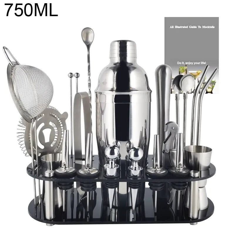 Boston Cocktail Shaker Bar Tools Mixer Set - SavageBiz