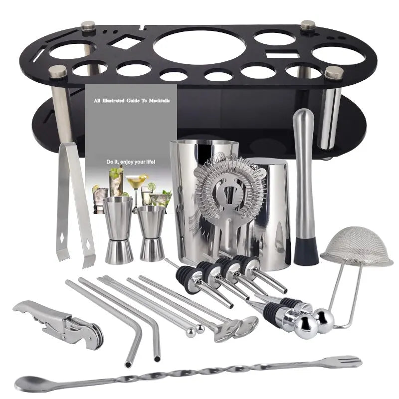 Boston Cocktail Shaker Bar Tools Mixer Set - SavageBiz