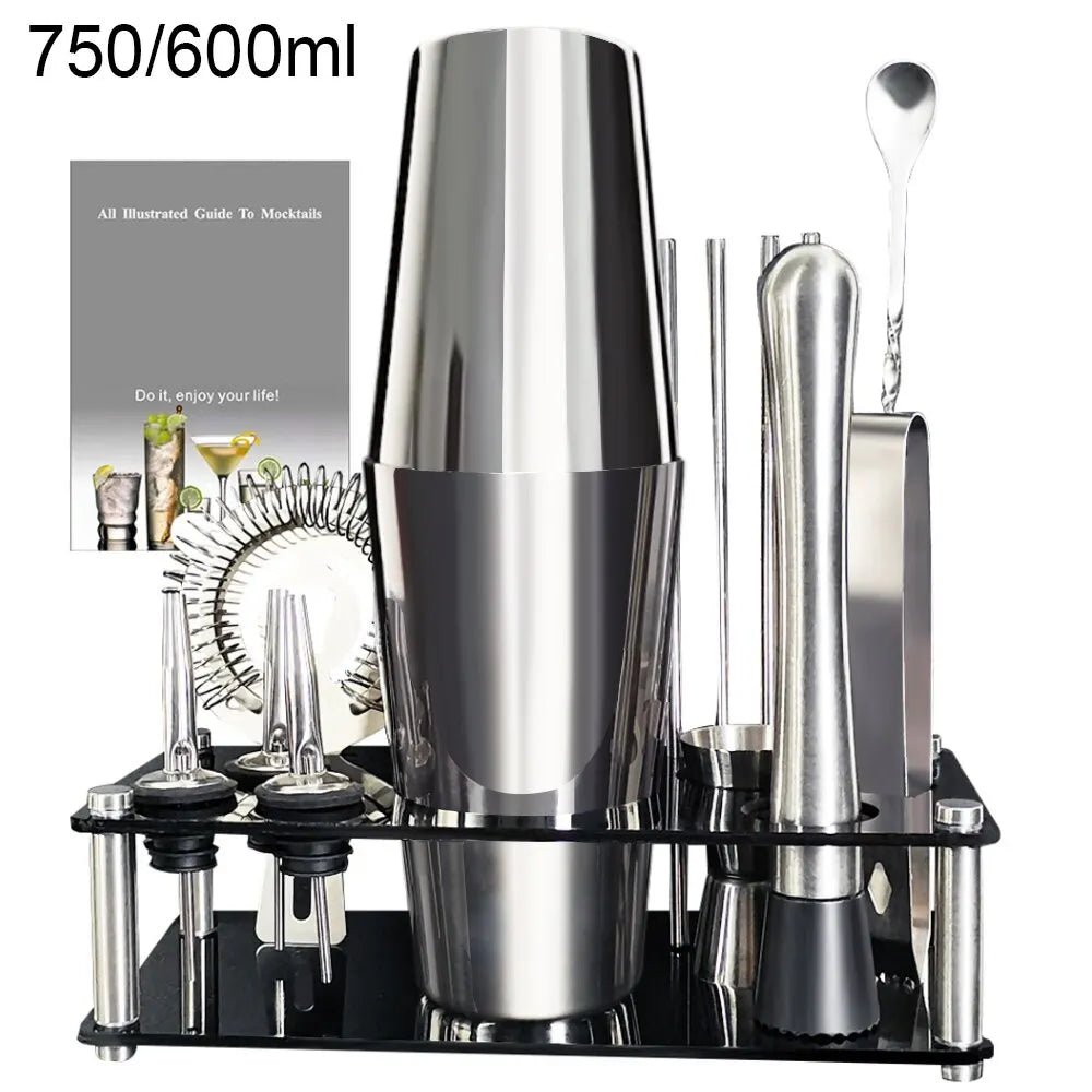 Boston Cocktail Shaker Bar Tools Mixer Set - SavageBiz