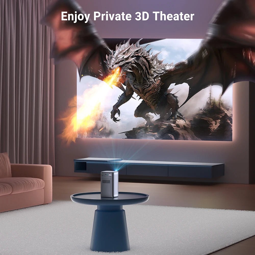 BYINTEK P70 3D 4K Mini Cinema Smart Android WiFi Portable Projector - SavageBiz