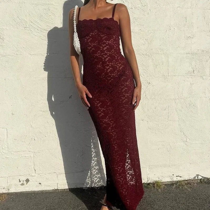 CHRONSTYLE's Sexy Lace Floral Long Dress - SavageBiz