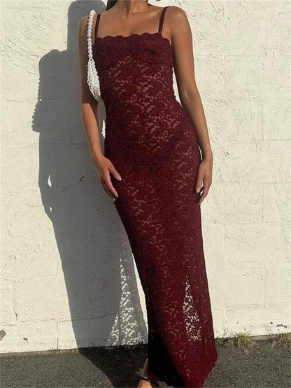 CHRONSTYLE's Sexy Lace Floral Long Dress - SavageBiz