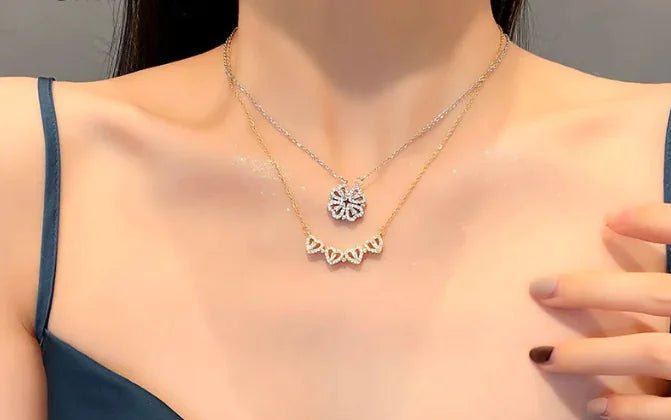 Clover Heart Shape Necklace - SavageBiz