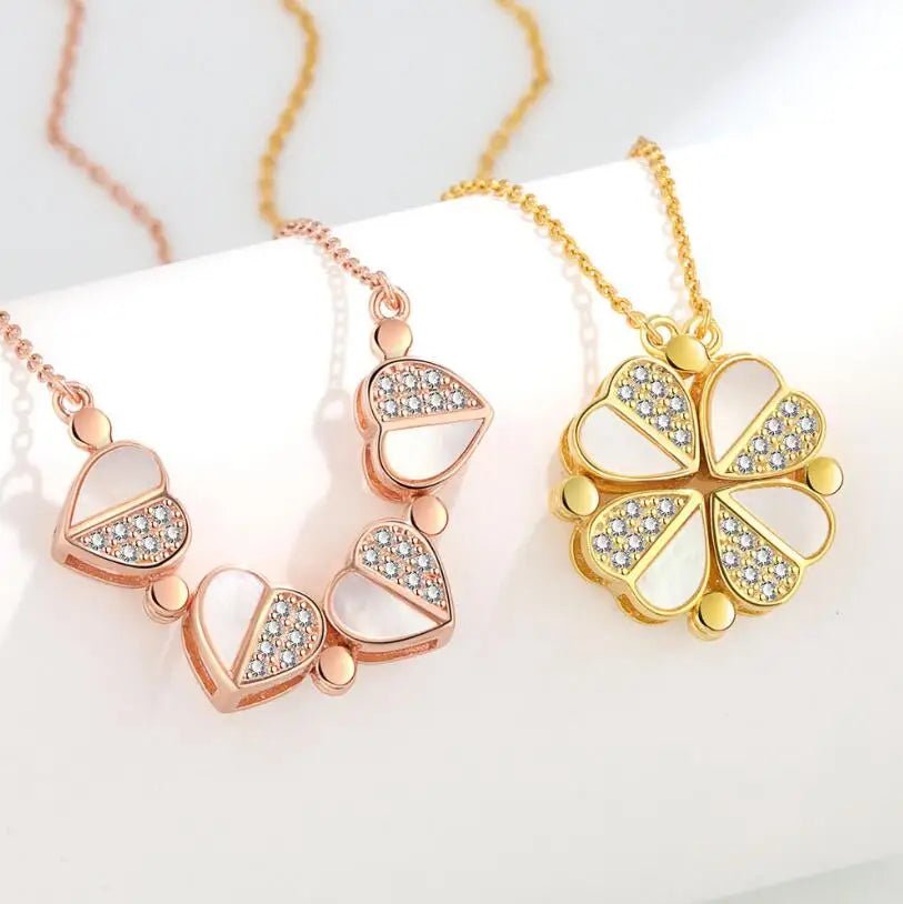 Clover Heart Shape Necklace - SavageBiz