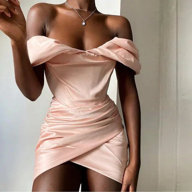 Cryptographic Satin Ruched Corset - SavageBiz