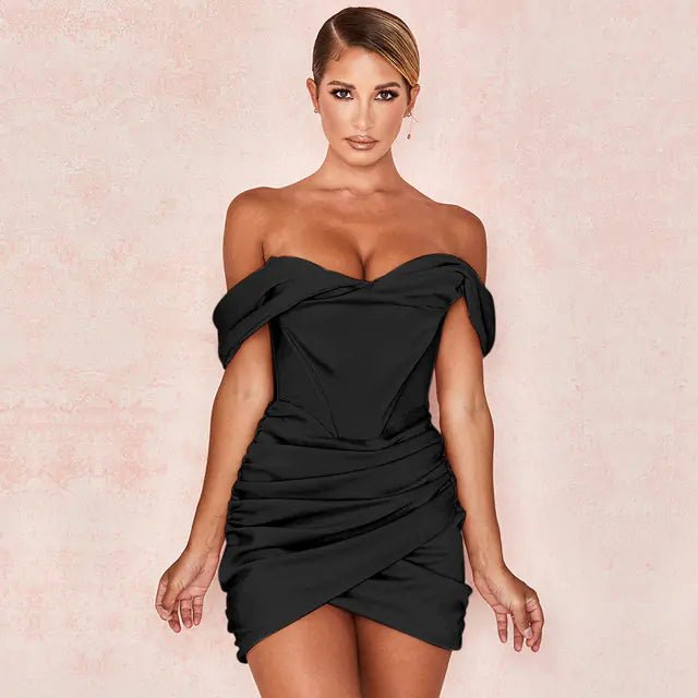 Cryptographic Satin Ruched Corset - SavageBiz