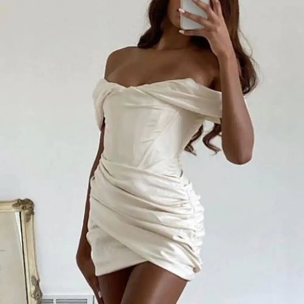 Cryptographic Satin Ruched Corset - SavageBiz