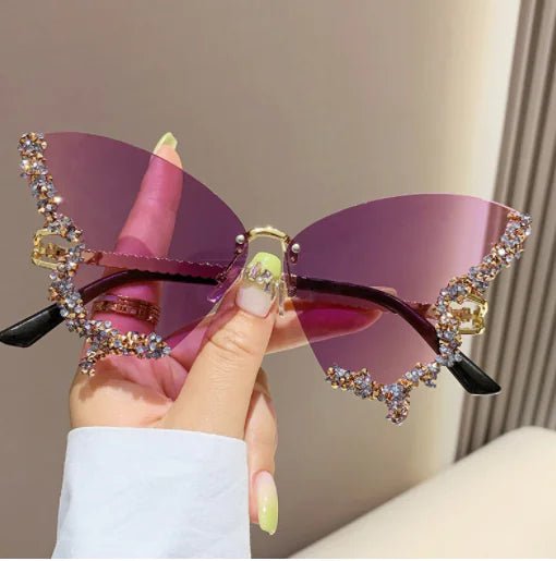 Diamond Butterfly Sunglasses - SavageBiz