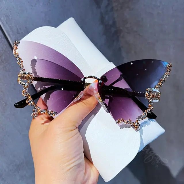 Diamond Butterfly Sunglasses - SavageBiz