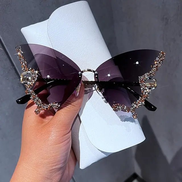 Diamond Butterfly Sunglasses - SavageBiz