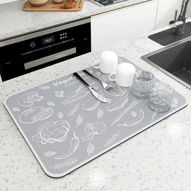 Drain Pad Rubber Dish Drying Mat - SavageBiz