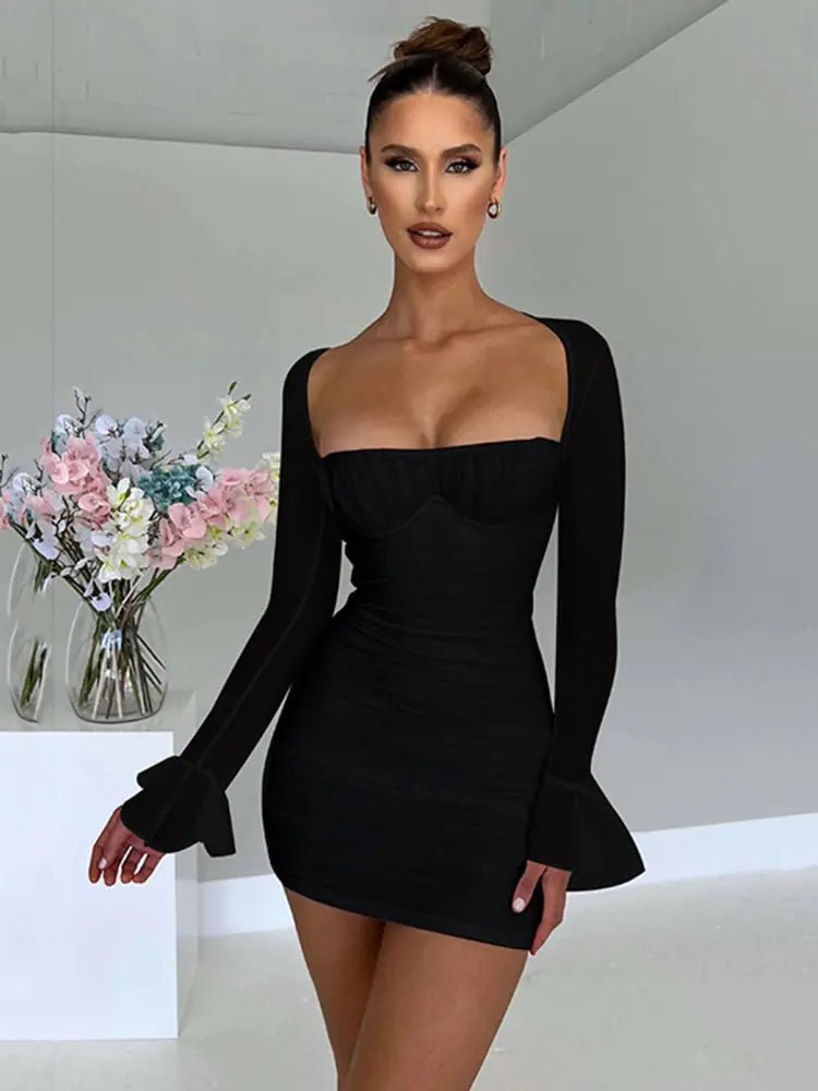 Elegant Backless Sexy Mini Dress - SavageBiz