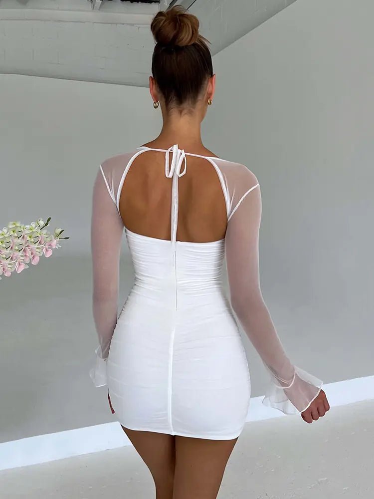 Elegant Backless Sexy Mini Dress - SavageBiz