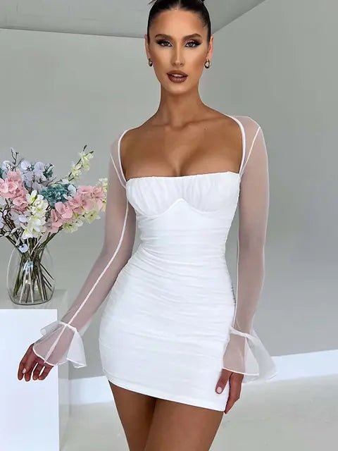 Elegant Backless Sexy Mini Dress - SavageBiz