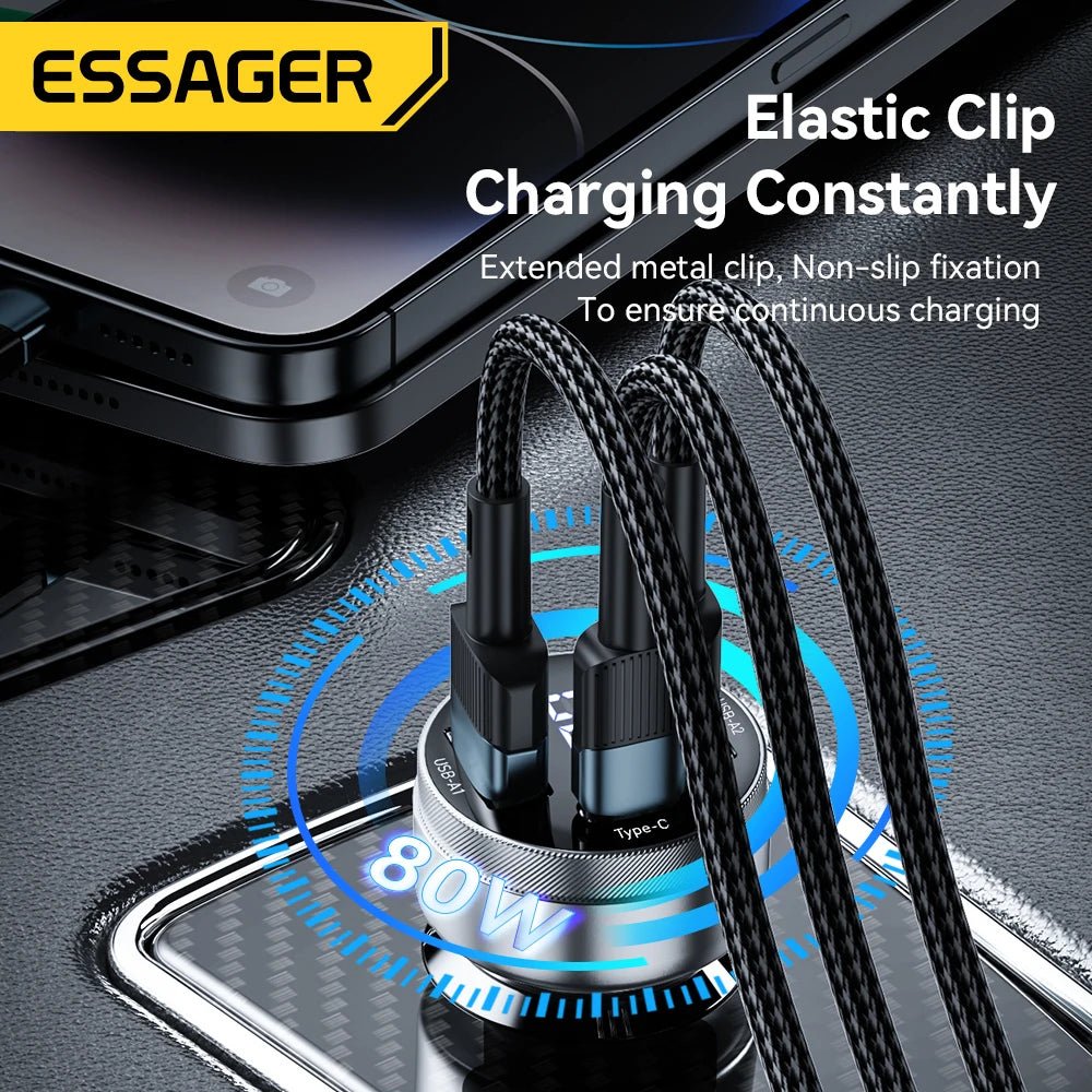 Essager 80W Car Charger - SavageBiz