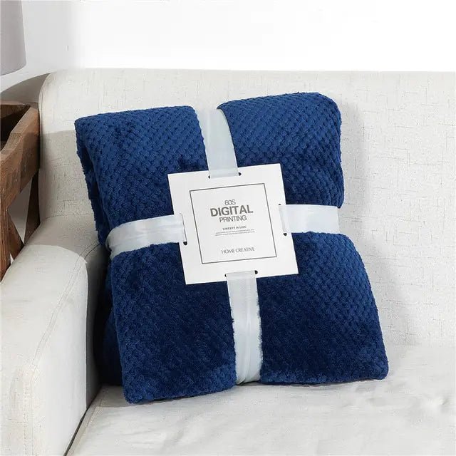 Fluffy Plaid Winter Bed Blankets - SavageBiz