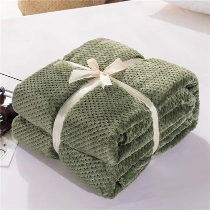 Fluffy Plaid Winter Bed Blankets - SavageBiz