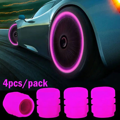 Fluorescent Night Glowing Valve Caps - SavageBiz