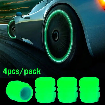 Fluorescent Night Glowing Valve Caps - SavageBiz