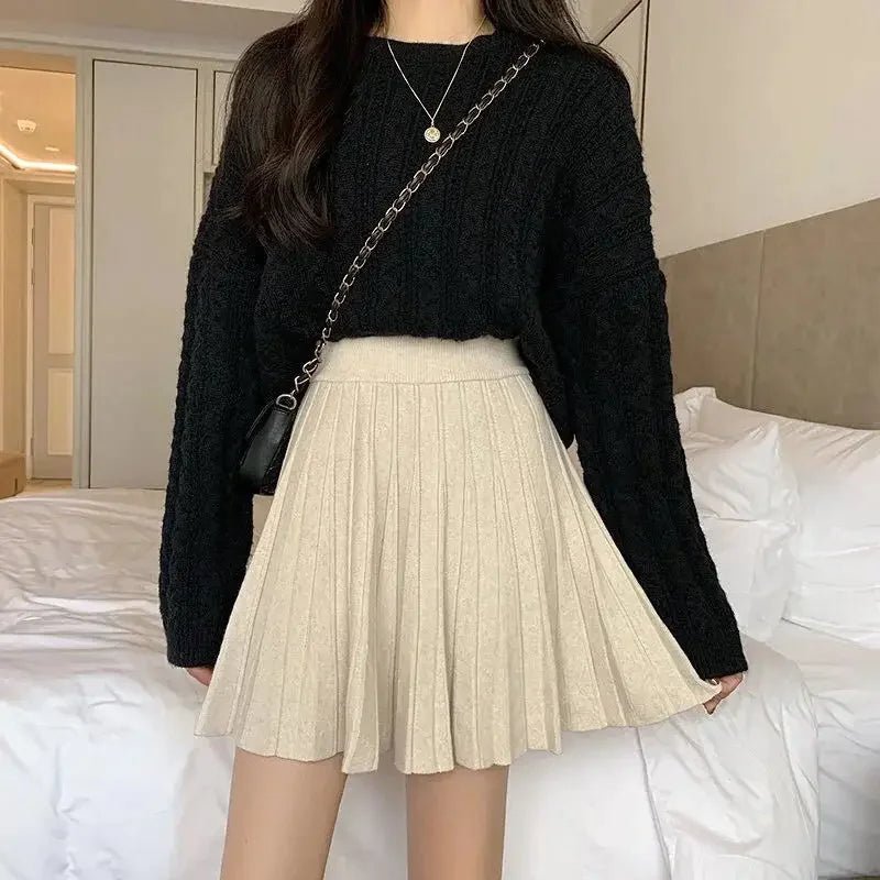 High Waist Knitted Mini Skirt for Women - SavageBiz